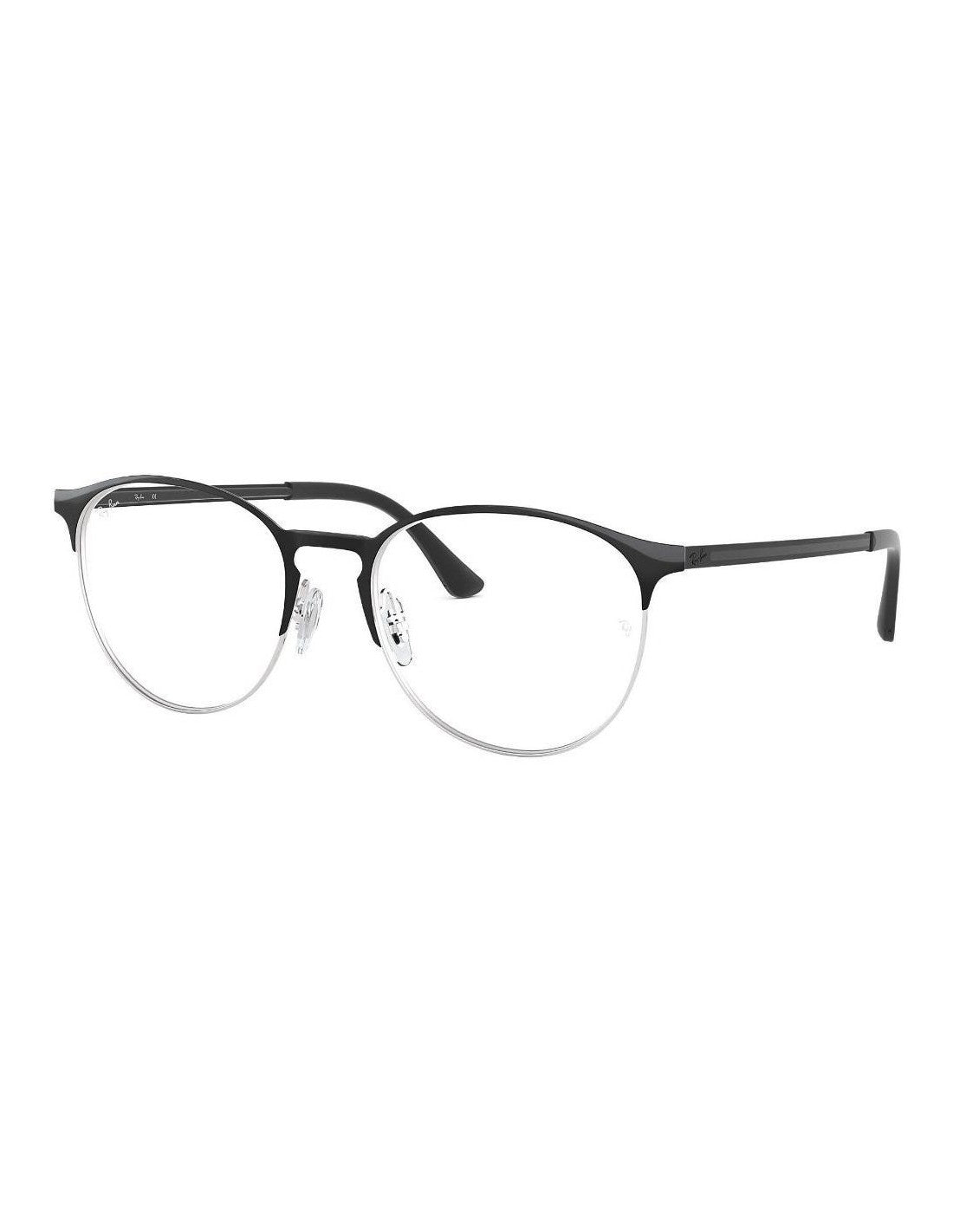 Ray Ban 6375 2861 Round Metal Negro Plateado